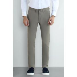 Medium Brown Smart Fit Cotton Chino