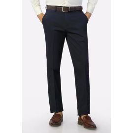 Navy Blue Regular Fit Cotton Trouser