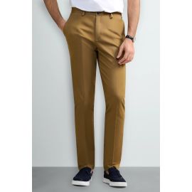 Camel Smart Fit Cotton Trouser