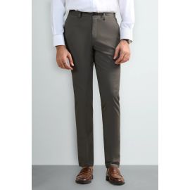 Dark Olive Smart Fit Cotton Trouser
