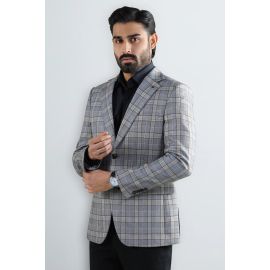 Light Blue Check Blazer