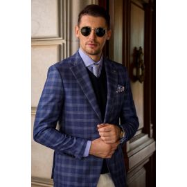 Light Blue Check Blazer