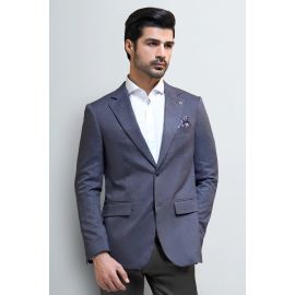 Men's Grey Textured Blazer