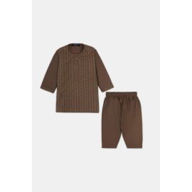 Brown Infant Kurta Shalwar