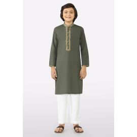 Dark Green Boys Kurta Pajama
