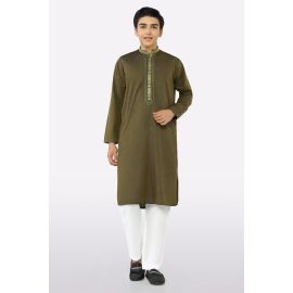 Dark Green Teens Kurta Pajama