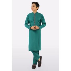 Green Teens Kurta Pajama