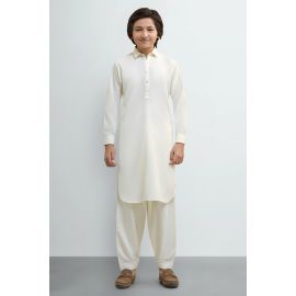 Cream Teens Kameez Shalwar