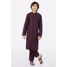 Dark Purple Boys Kurta Shalwar