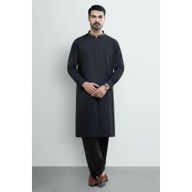 Black Wash & Wear Shalwar Kameez