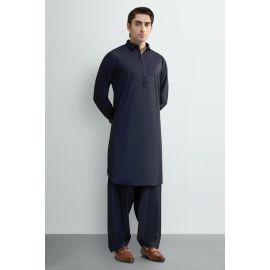 D-Blue Wash & Wear Shalwar Kameez
