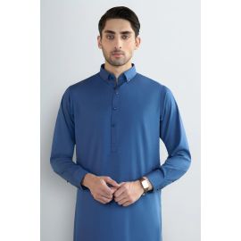 Royal Blue Wash & Wear Shalwar Kameez