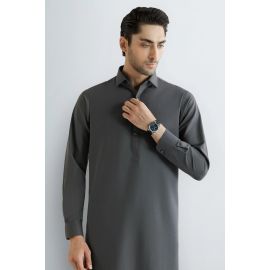 Grey Wash & Wear Shalwar Kameez