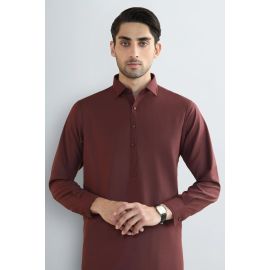 Maroon Wash & Wear Shalwar Kameez