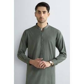Dark Green Wash & Wear Shalwar Kameez