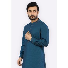 Blue Cotton Shalwar Kameez
