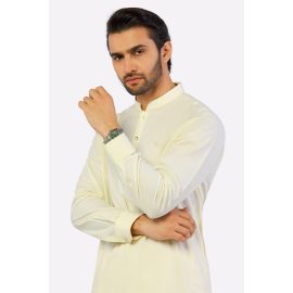 Cream Cotton Shalwar Kameez