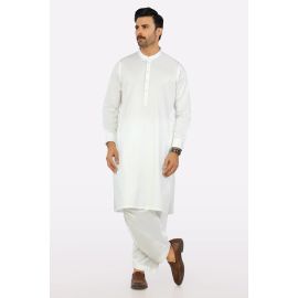 Off White Cotton Shalwar Kameez