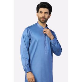 Blue Cotton Shalwar Kameez