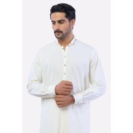 Cream Wash & Wear Shalwar Kameez