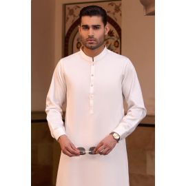 Off White Cotton Shalwar Kameez