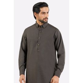 Dark Brown Wash & Wear Shalwar Kameez