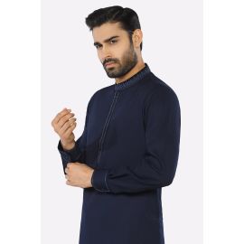 Navy Blue Wash & Wear Shalwar Kameez