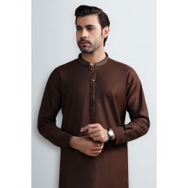 Rust Wash & Wear Shalwar Kameez