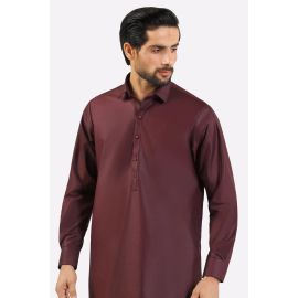 Maroon Wash & Wear Shalwar Kameez
