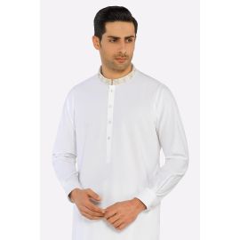 Off White Wash & Wear Shalwar Kameez