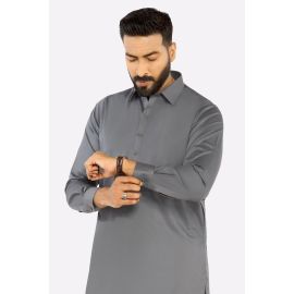 Grey Cotton Shalwar Kameez