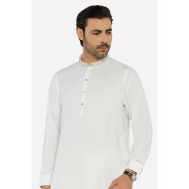 Cream Wash & Wear Shalwar Kameez