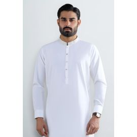 Off White Wash & Wear Shalwar Kameez