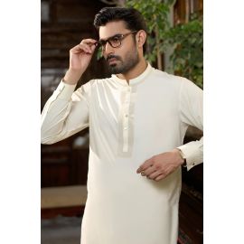 Cream Wash & Wear Shalwar Kameez
