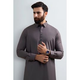 Light Grey Wash & Wear Shalwar Kameez