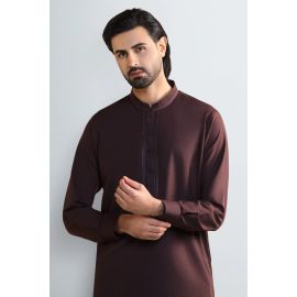 Coffee Brown Wash & Wear Shalwar Kameez