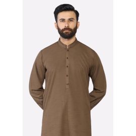 Brown Wash & Wear Kurta Pajama