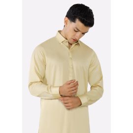 Fawn Cotton Shalwar Kameez