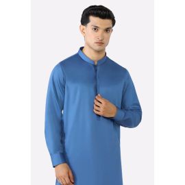 Blue Cotton Shalwar Kameez