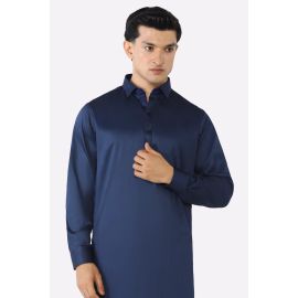Navy Blue Cotton Shalwar Kameez