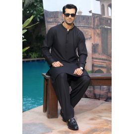 Black Wash & Wear Shalwar Kameez
