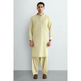 Light Fawn Wash & Wear Shalwar Kameez