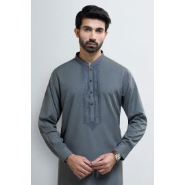 Grey Wash & Wear Shalwar Kameez