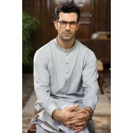 Light Grey Wash & Wear Shalwar Kameez