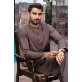 Brown Wash & Wear Kurta Pajama