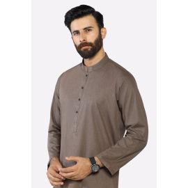 Brown Wash & Wear Kurta Pajama