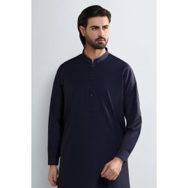 Navy Blue Wash & Wear Shalwar Kameez