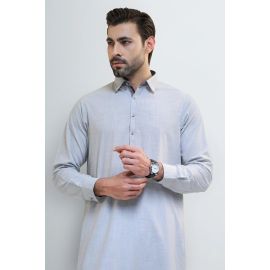 Light Grey Wash & Wear Shalwar Kameez
