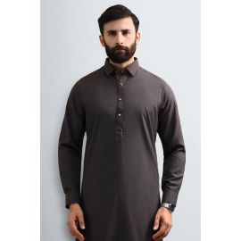 Dark Brown Wash & Wear Shalwar Kameez