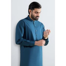 Blue Cotton Shalwar Kameez